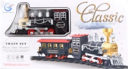 Train classique avec locomotive fumante