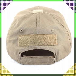 Casquette de baseball tactique en ripstop avec panneaux velcro, marron
