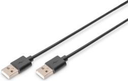Câble de liaison USB 2.0 USB‑A vers USB‑A, noir, 1 m