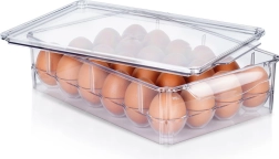 Organiseur d’œufs en plastique avec couvercle pour 24 pièces