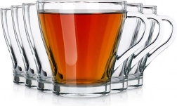 Verres à café et thé avec anse 250 ml, set de 6 pièces Vilde