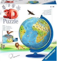 ravensburger puzzle 3d globe pour enfants 180 pièces