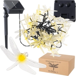 Lumières décoratives solaires avec libellules