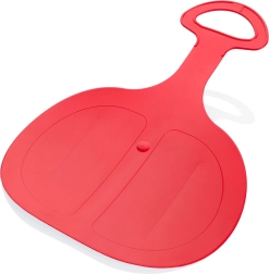 Luge en plastique Pinguin – bob rouge avec poignée