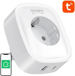 Prise intelligente Gosund avec USB‑C 20 W, Wi‑Fi/Bluetooth et mesure de la consommation, 16 A