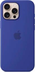 coque en silicone avec MagSafe pour iPhone 16 Pro Max – outremer