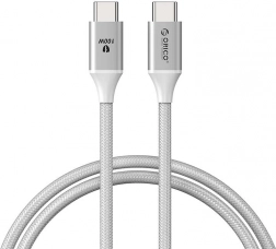 Orico câble de charge USB‑C vers USB‑C 100 W, blanc