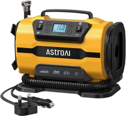 Compresseur portable AstroAI 150 PSI, 12 V CC et 110–240 V CA