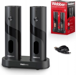 Ensemble électrique de moulins à sel et poivre, recharge USB‑C, 2 pièces avec mouture réglable et lumière