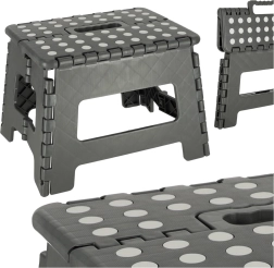 Tabouret pliant antidérapant 22 cm – gris foncé