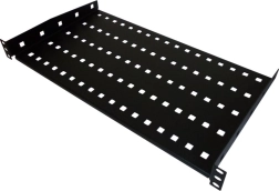 Étagère noire fixe 19 pouces 1U profondeur 280mm
