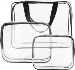 Trousse de toilette transparente 3-en-1 SOULIMA
