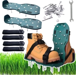 Aérateur scarificateur à pointes sur chaussures pour pelouse
