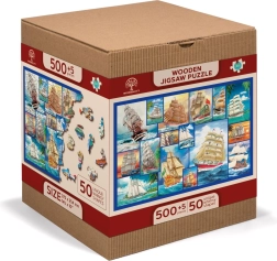 Puzzle en bois Voiliers 2-en-1 505 pièces de Wooden City
