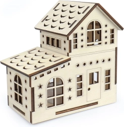 La magie du bois grande maisonnette – maison double avec bougie LED