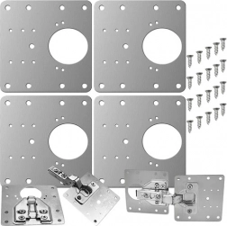 Plaques de réparation pour charnières de meubles - ensemble de 4 pcs