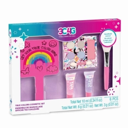 Coffret cosmétique True Colors avec miroir de 3C4G
