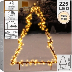 Sapin lumineux métallique d’extérieur 225 LED 100 cm