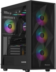 boîtier PC genesis diaxid 605 argb midi tower usb-c noir