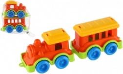 Train en plastique coloré avec wagon pour enfants