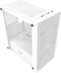Boîtier PC DarkFlash M305 Mesh, mATX, sans ventilateurs (blanc)