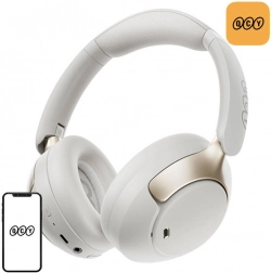 qcy h3 pro casque circum-aural sans fil avec anc – blanc