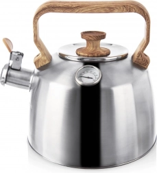 Bouilloire en acier avec sifflet et thermomètre 3,2 l