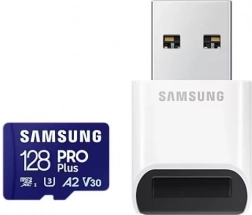 Carte mémoire microSD SAMSUNG Pro Plus 128 Go + lecteur USB