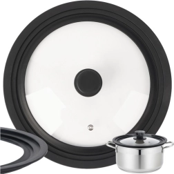 Couvercle universel en silicone et verre 3 en 1 RUHHY 28/30/32 cm