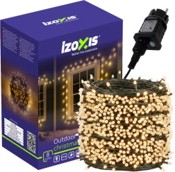 Guirlande de Noël 500 LED 35 m, blanc chaud, IZOXIS, IP44, 8 modes