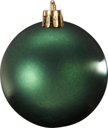 Boules de Noël vert foncé, 24 pièces