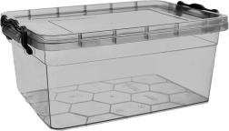 Boîte alimentaire en plastique avec couvercle 5 l gris