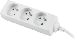 Multiplug blanc 1,5m, 3 prises