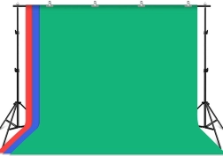 Support pour arrière-plans photographiques Puluz avec 3 arrière-plans colorés