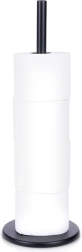 porte-papier toilette en acier inoxydable noir 47 cm