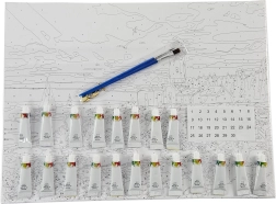 Peinture par numéros avec cadre 40 × 50 cm – lion