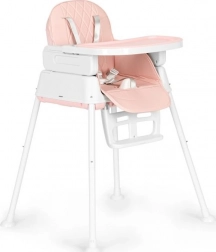 ECOTOYS Chaise haute pliante pour enfants 3 en 1 rose