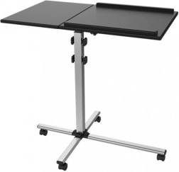 Table mobile pour projecteur et ordinateur portable noir