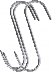 Crochets pour fumoir en S 13,5 × 9 cm, 3 pcs