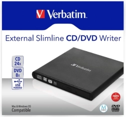 Graveur externe slim CD/DVD USB 2.0 VERBATIM