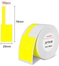 Étiquettes thermiques NIIMBOT 25 × 78 mm, jaunes (90 pcs)