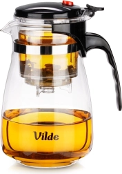 Théière en verre avec filtre à thé à vidange 960 ml Vilde