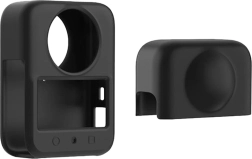 Coque de protection en silicone et cache-objectif pour dji osmo 360 (noir)