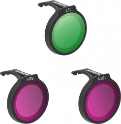 ensemble de filtres SUNNYLIFE pour drone DJI Neo – CPL, ND8 et ND16