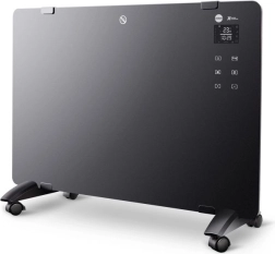 Radiateur convecteur et rayonnant en verre ELDOM avec Wi‑Fi, 1500 W