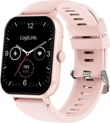 Montre connectée avec écran LCD 1,83", Bluetooth 5.2, IP68, rose