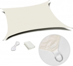 Voile d’ombrage carré imperméable 3×3 m MultiGarden – Beige