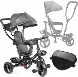 Tricycle Trike Fix Lite 3-en-1 avec siège pivotant 360 et roue libre – Gris
