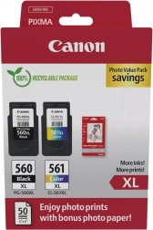 Cartouches Canon PG-560XL/CL-561XL avec papier photo