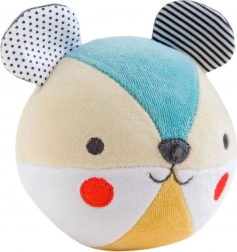 Petit Collage hochet ourson en coton biologique